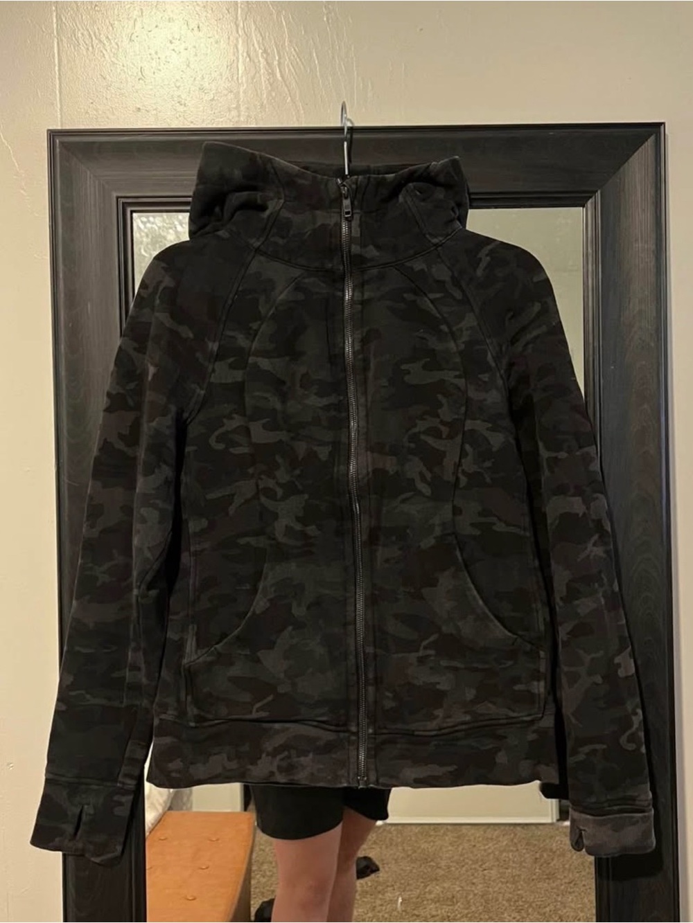 lululemon athletica Black Camo Hooded Zip-Up Jacket